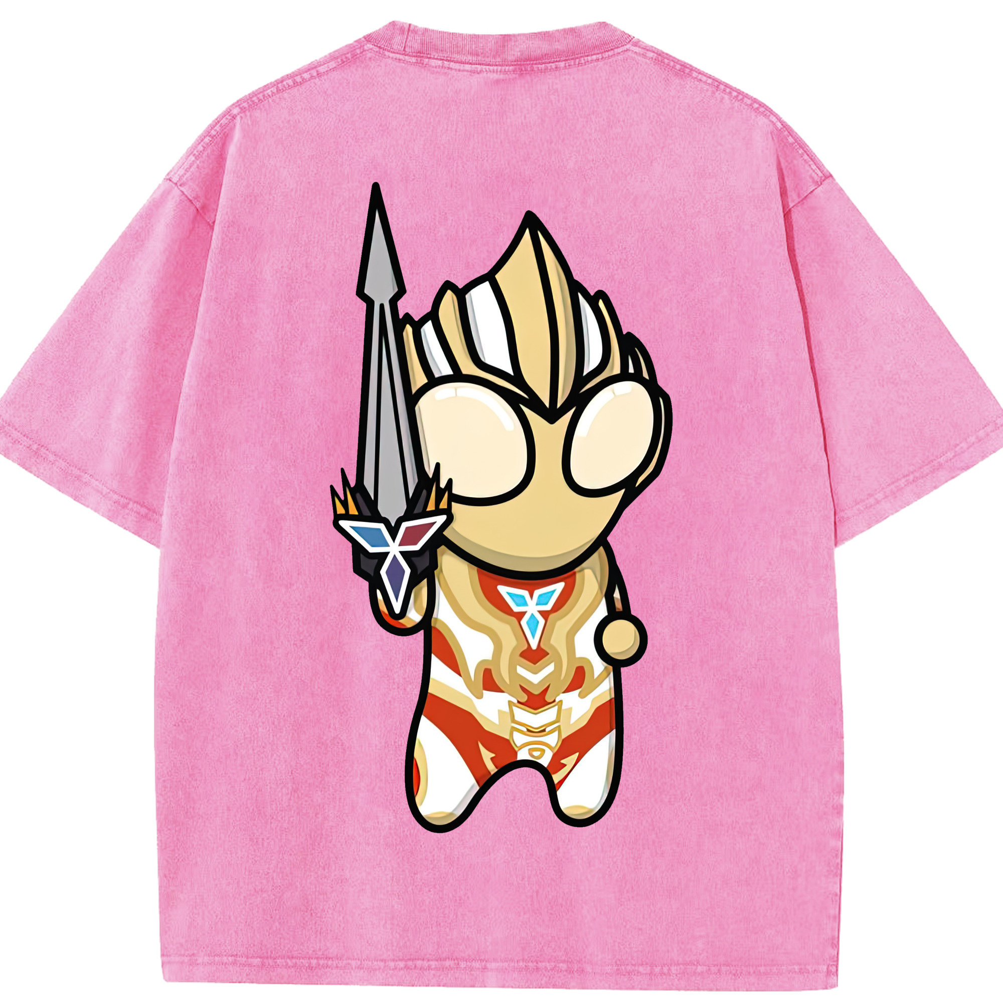 （画像用） ウルトラマン Ultraman 綿100% ヴィンテージ風 半袖Tシャツ（背面プリント）